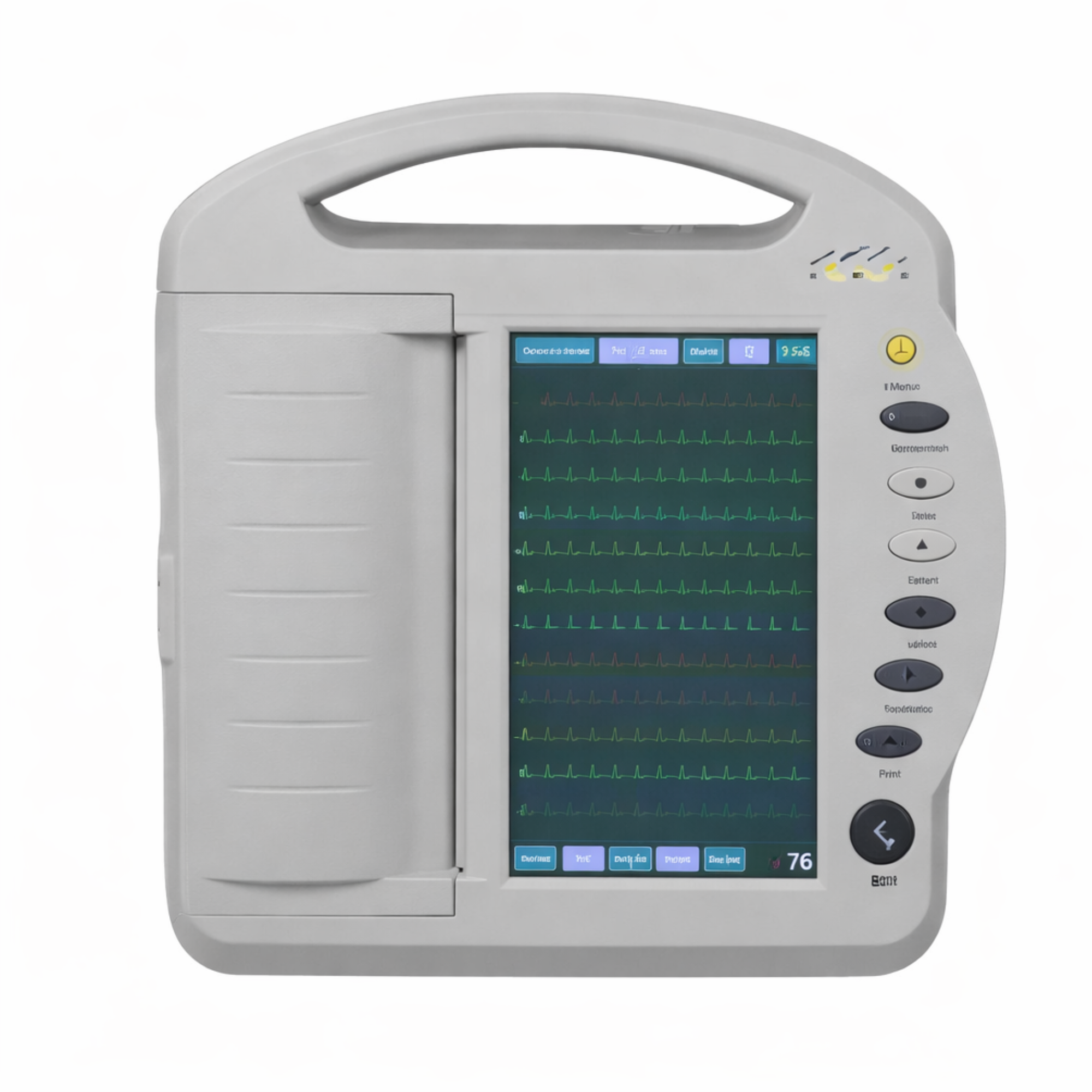 ECG machine with digital display
