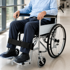 Manual Soft Seat Wheelchair with Metal Footrest