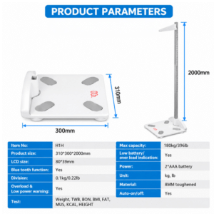 Digital Body Composition Scale with Height Measurement