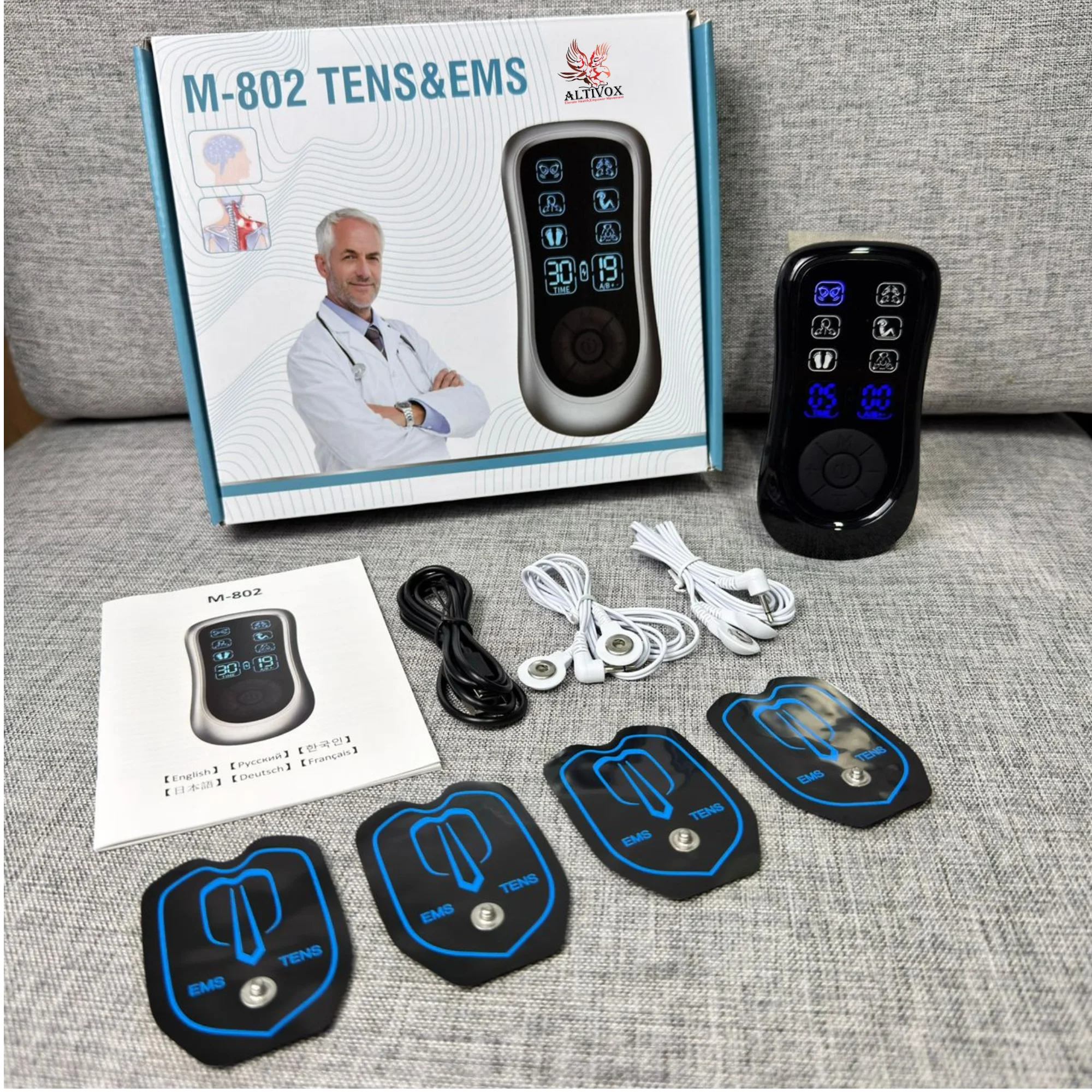 TENS + EMS Dual Therapy Device – M-802 - Image 4