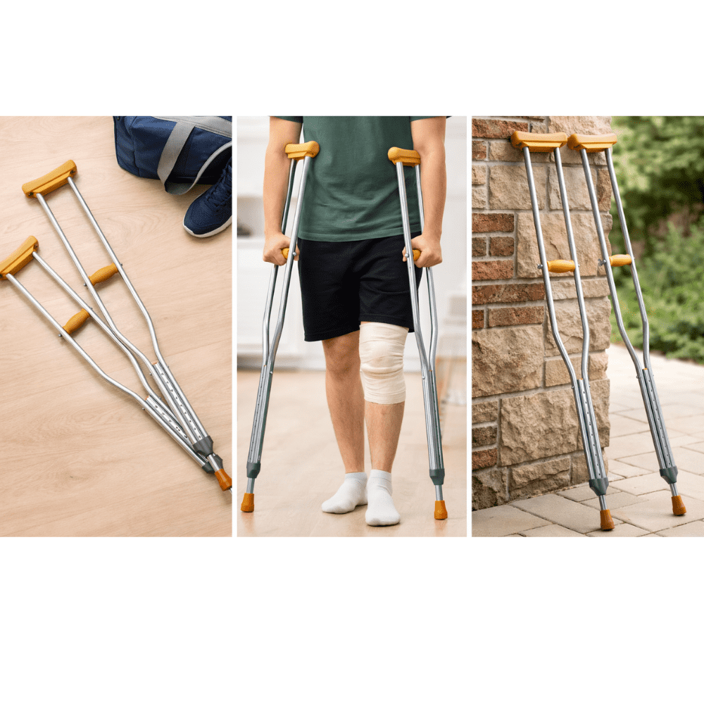 Axillary crutches adjustable underarm walking aid product view